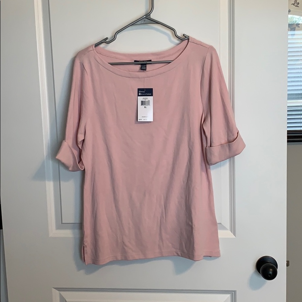 Pink cuffed t-shirt